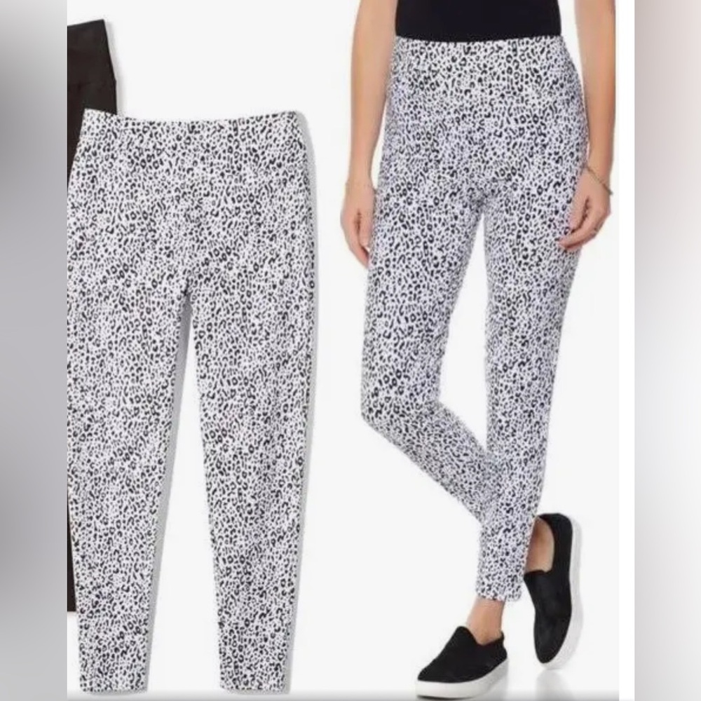 NWT DG2 By Diane Gilman SIZE SMALL Animal Print Leggings WIDE COMFORT Waistband